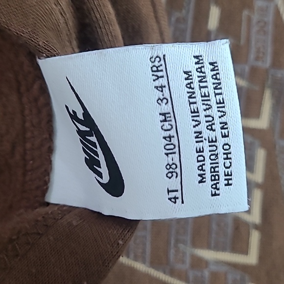 Nike Kids Chocolate Brown Hoodie Size 4t - Picture 3 of 6